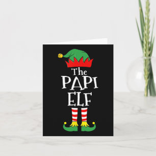 Fun Elf Christmas Pajamas Familie Karte