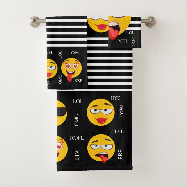 Fun Emojis Badhandtuch Set (Insitu)