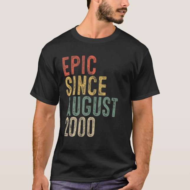 Fun Epic Seit August 2000 20th Birthday Geschenk 2 T-Shirt (Vorderseite)
