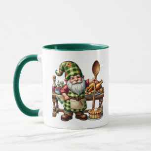 Fun Erntedank gnome Holiday hinzufügen Monogramm Tasse
