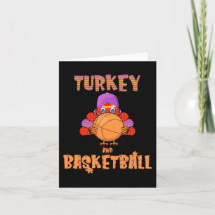 Fun Erntedank Türkei spielt Basketball T-Shirt Män Karte