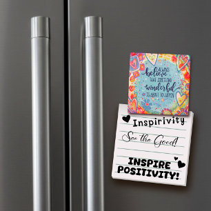 Fun etwas Wunderbares Floral Inspirivity Magnet