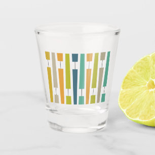 Fun Exclamation Points Geometric Midjahrhundert Schnapsglas