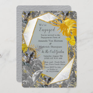 Fun Expressive in den Blätter Gelbe und Graue Pfla Einladung