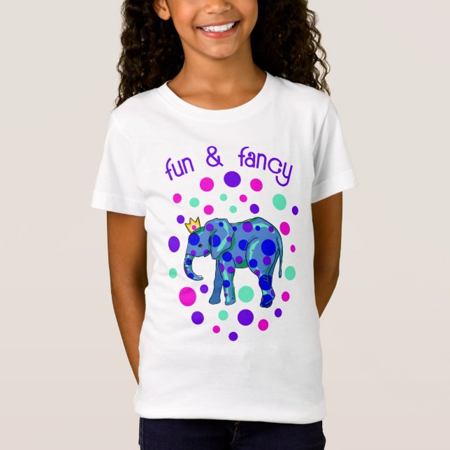 Fun & Extravagant Elephant Girl's T - Shirt (Vorderseite)