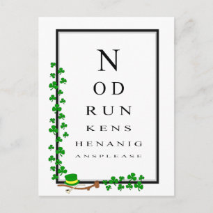 Fun eye Test No betunken Shenanigans Bitte Postkarte