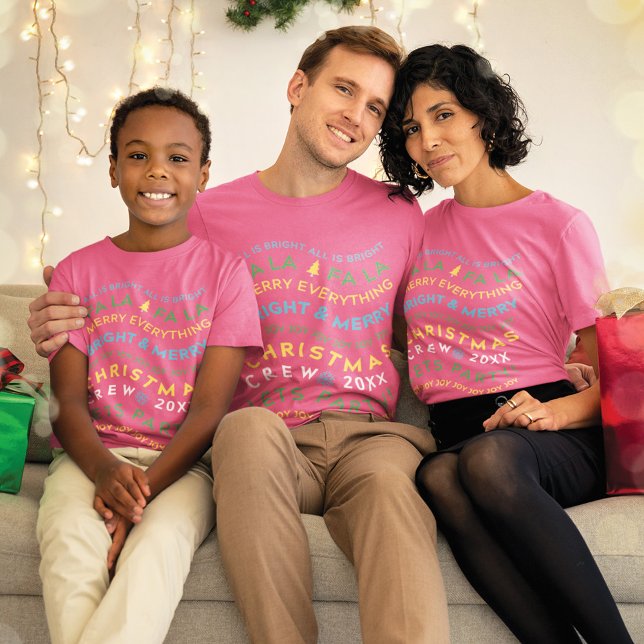 Fun Fa La Family passt Weihnachts-Crew-Shirts T-Shirt (Fun Fa La La Family Matching Christmas Crew Shirts)