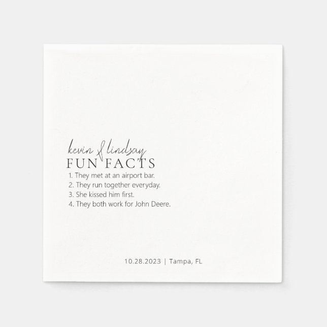 Fun Fact Cocktail Napkins Serviette (Vorderseite)