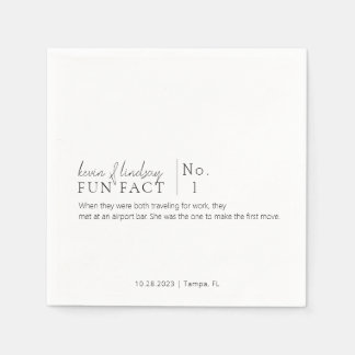 Fun Fact Cocktail Napkins Serviette