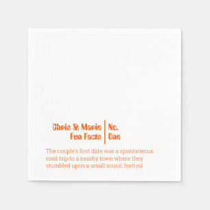 Fun Fact Napkin funky orange Hochzeitscocktail Stu Serviette