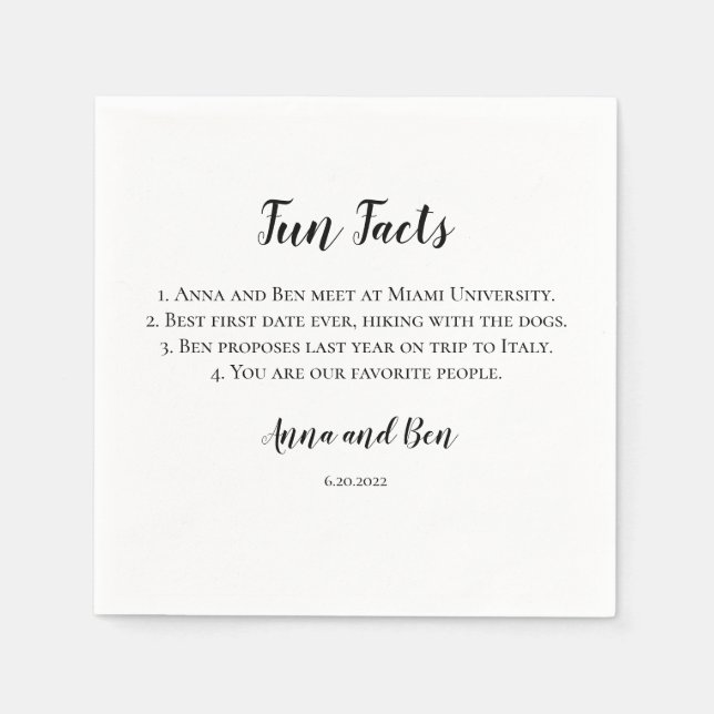 Fun Fact Napkin Serviette (Vorderseite)