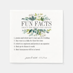 Fun Facts Garden Green Personalisiert Serviette