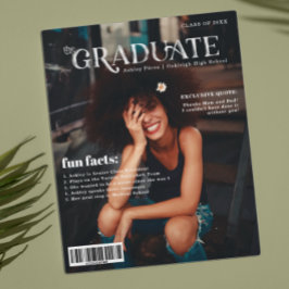 Fun Facts | Graduate Magazine Cover Foto Ankündigungspostkarte