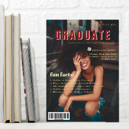 Fun Facts | Graduate Magazine Cover Foto Folien Feiertagskarte