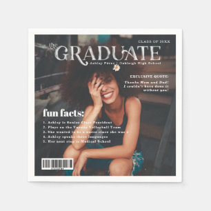 Fun Facts Graduate Magazine Cover Foto Napkin Serviette