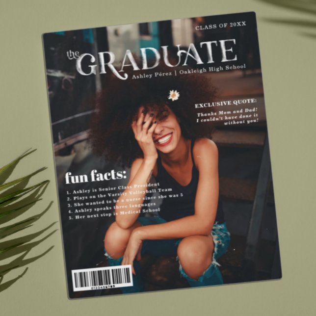 Fun Facts | Graduate Magazine Cover Foto Plaque Fotoplatte (Von Creator hochgeladen)