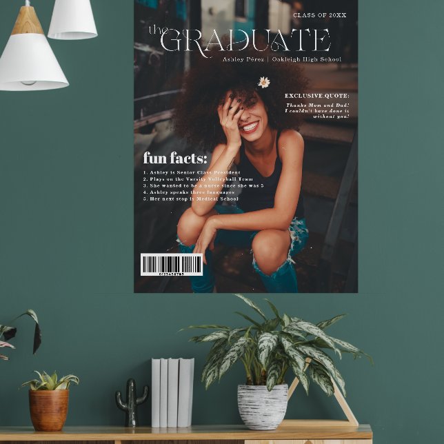Fun Facts | Graduate Magazine Cover Foto Poster (Wohnzimmer 1)