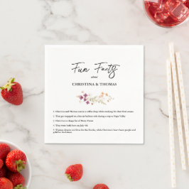 Fun Facts Wedding Serviette