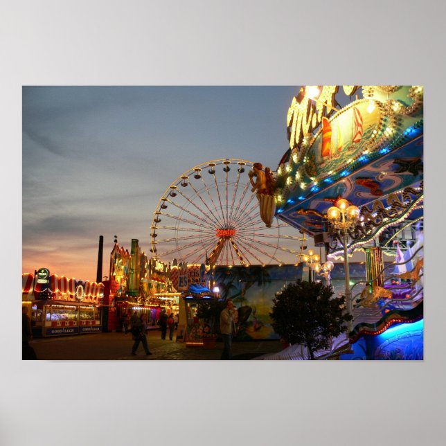 Fun fair in Bremen, Deutschland Poster (Vorne)