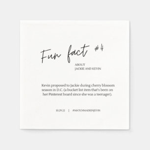 Fun Fakt #4 Wedding Cocktail Napkins Serviette