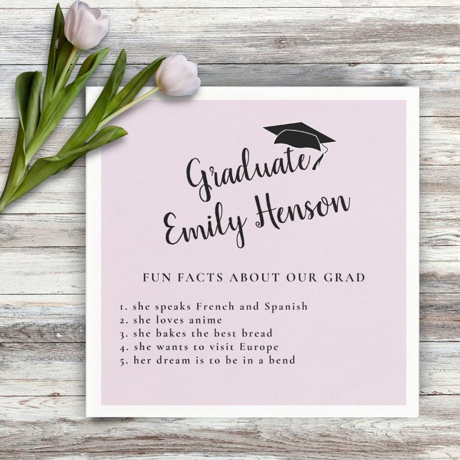 Fun Fakt über die Graduate Simple Graduation Party Serviette (Von Creator hochgeladen)
