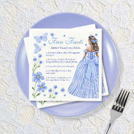 Fun Fakten Baby Blue Quinceñera Floral Serviette