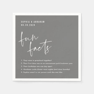 Fun Fakten über das Paar Gray Wedding Serviette