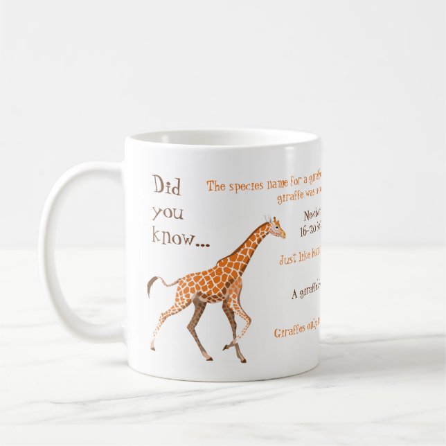 Fun Fakten über die Giraffen-Tasse Kaffeetasse (Links)