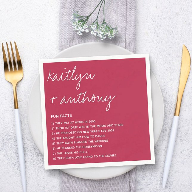Fun Fakten über die neuerdings moderne Hochzeit Serviette (Von Creator hochgeladen)