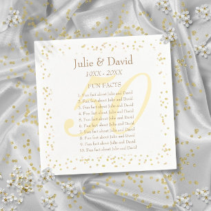 Fun Fakten zum 50. Hochzeitstag Serviette