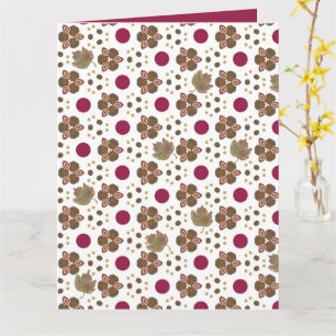 Fun Fall Poka Dot Design Karte