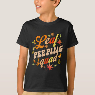 Fun Fall Saison Blätter Peeper Leaf Peeping Squad T-Shirt