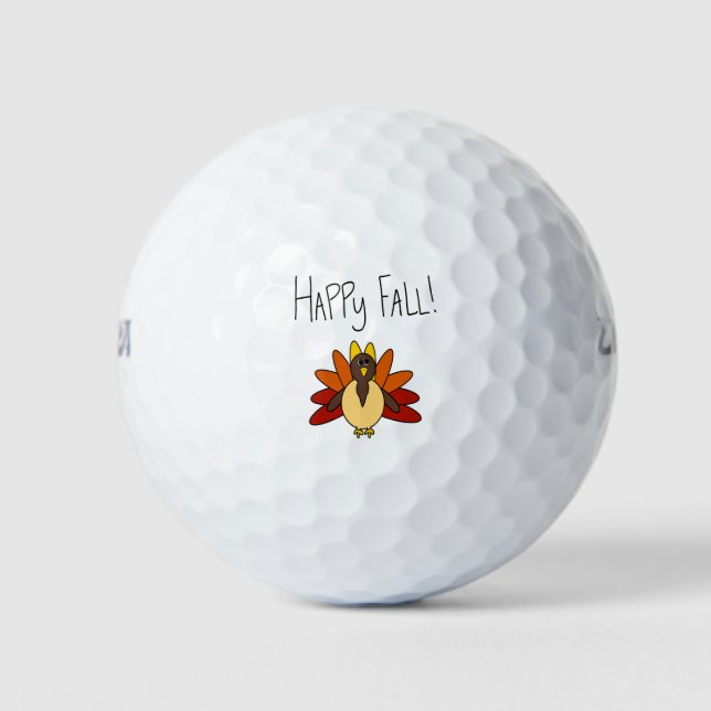 Fun Fall Turkey Golfball (Vorderseite)