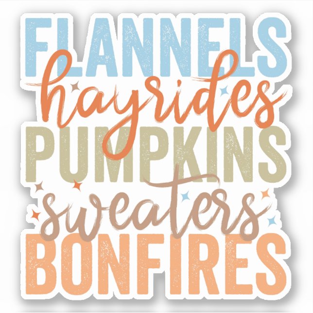 Fun Fall Vibes Aufkleber (Vorderseite)