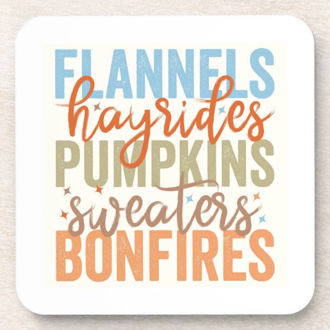 Fun Fall Vibes Getränkeuntersetzer (Vorderseite)