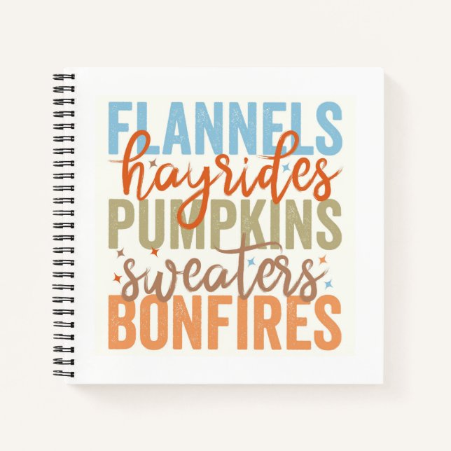 Fun Fall Vibes Notizbuch (Vorderseite)