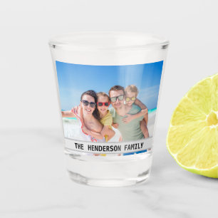 Fun Family Foto Monogram Shot Glass Schnapsglas