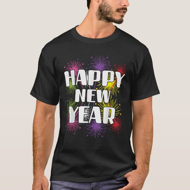 Fun Family Matching Fireworks Party versorgt glück T-Shirt (Vorderseite)