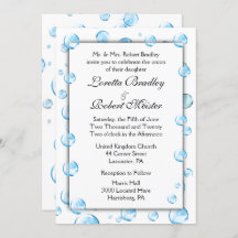 Fun Fantasy Bubbles Wedding Einladungen
