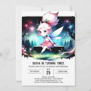 Fun Fantasy Fairy Birthday Einladung