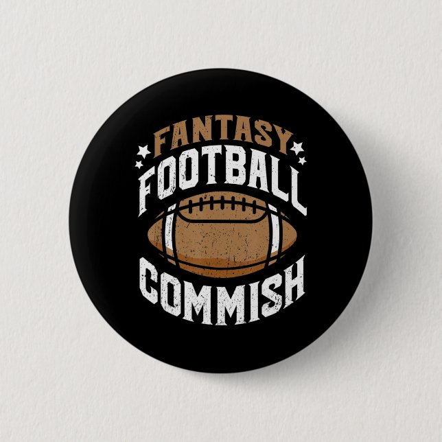 Fun Fantasy Football EU-Kommissar Männer Button (Vorderseite)
