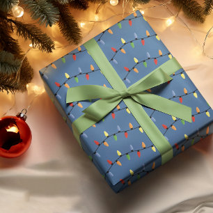 Fun farbenfrohe Feiertage Treppenhaus Lichtmuster Geschenkpapier