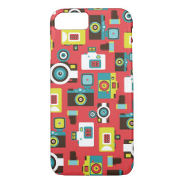 Fun farbenfrohe Retro Lomo Kameras Muster iPhone 8/7 Hülle