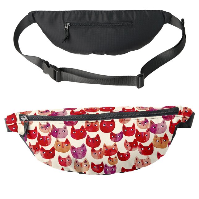Fun farbenfrohe Wasserfarbe Muster Bauchtasche (Fun kitty cat watercolor pattern animal lover's fanny pack)