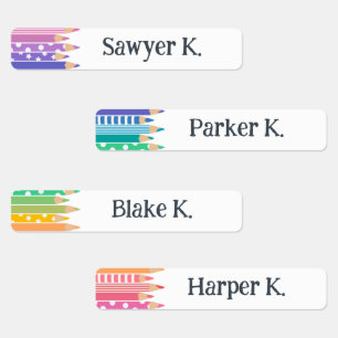 Fun farbige Stifte hinzufügen Etiketten