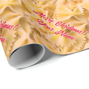 Fun farfalla italienische Pasta formt Custom Weihn Geschenkpapier