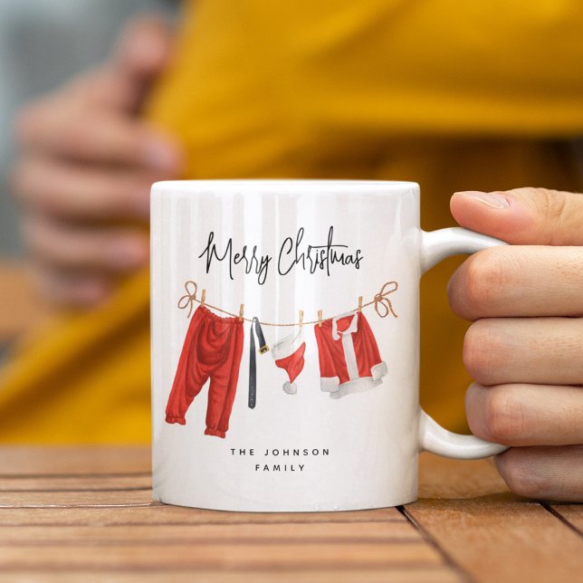 Fun Fesive Santa's Clothesline Kaffeetasse (Von Creator hochgeladen)