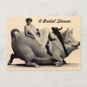 Fun & Festival Antique Braun Dusche Einladungen