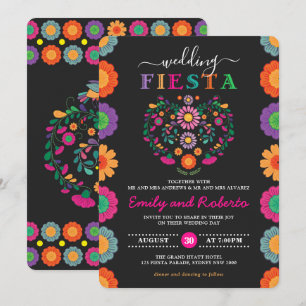 Fun & Festivals Hochzeit Fiesta Mexikanischer Blum Einladung