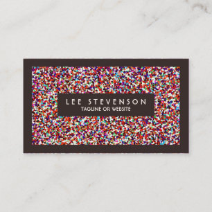 Fun Festive Colorful Confetti Event Planner Visitenkarte